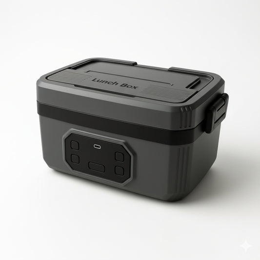 Elektrische Lunchbox mit Akku (Kabellos) – HotBox PRO – Essen wärmen ohne Wasser – 1.6L Edelstahl